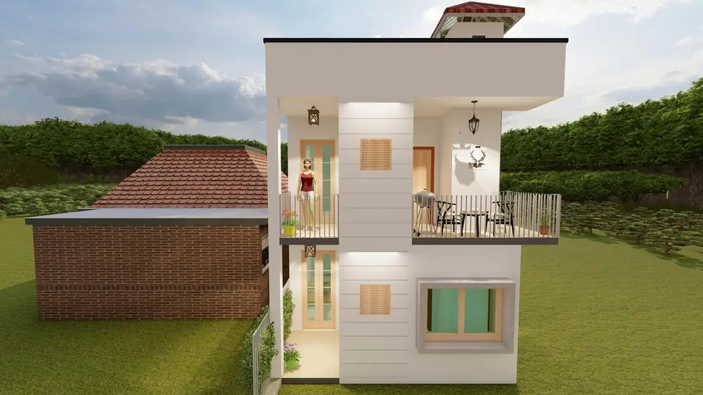 Interior and exterior project design by SUSTREIA Wattala